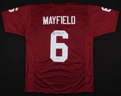 Baker Mayfield Signed Oklahoma Sooners Jersey (Beckett COA) | Pristine ...