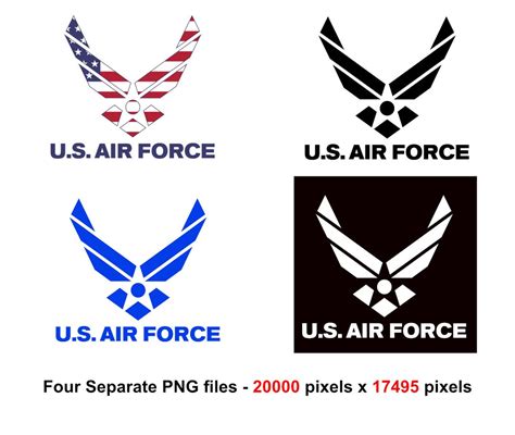 United States Air Force Logo Png Files Blueblackwhite And American Flag Without White