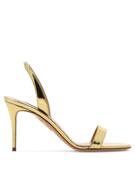 Buy AQUAZZURA So Nude Sandals Gold At Off Editorialist