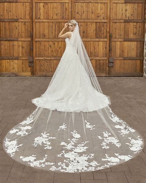 Cathedral Length Lace Veil By Casablanca Bridal Style 2420v