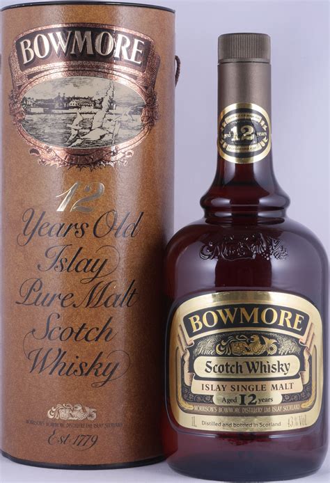 Buy Bowmore 12 Years Old Gold Label Brown Dumpy Bottle Islay Pure