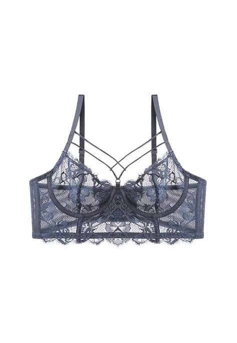 Buy Zitique Lace Lingerie Set Bra And Panty Blue Online