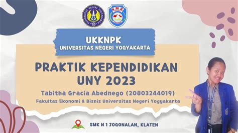 Video Luaran PK UNY 2023 Tabitha Gracia Abednego SMK Negeri 1