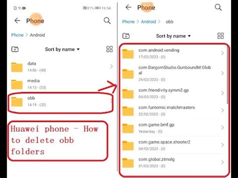 Huawei Phone How To Delete Obb Folders Youtube