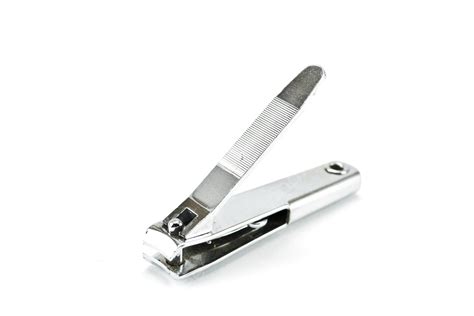 Nail Clippers Made Of Stainless Steel Captured On A White Background