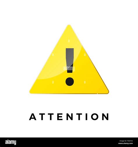 Alert Icon Attention Symbol Warning Sticker Yellow Triangle With