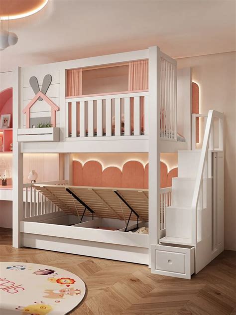 Lit En Bois Massif Pour Enfants Deux Tages Sup Rieur Et Inf Rieur