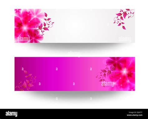 banner with flowers Stock Photo - Alamy