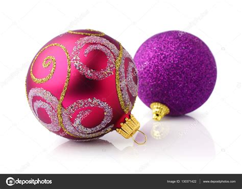 Red And Violet Christmas Balls Stock Photo By Viktoriya89 130371422