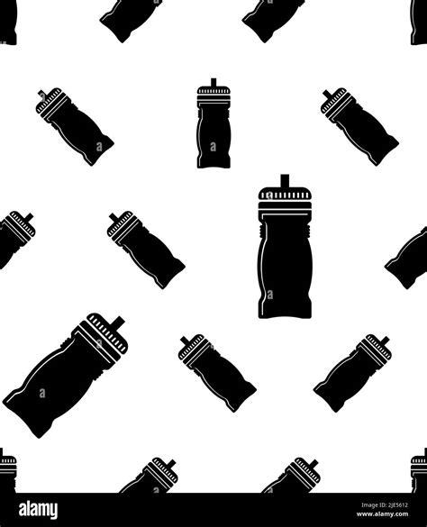 Water Bottle Icon Seamless Pattern Mineral Water Bottle Vector Art