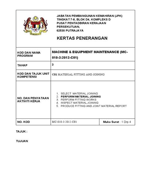 Contoh Format Kertas Penerangan Pdf