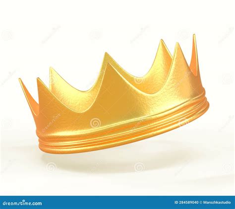 Golden Crown For King Queen Prince Princess Or Monarch 3d Render