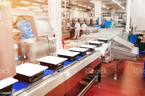 Jalur Produksi Otomatis Di Pabrik Makanan Modern Conveyor Belt