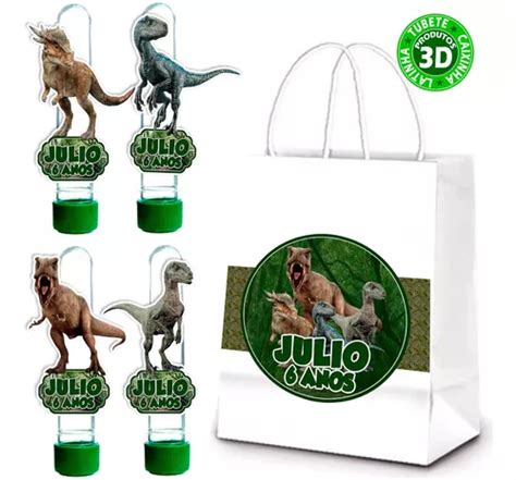 Kit Dinossauros Tubetes Sacolinha Topo De Bolo Frete Gr Tis