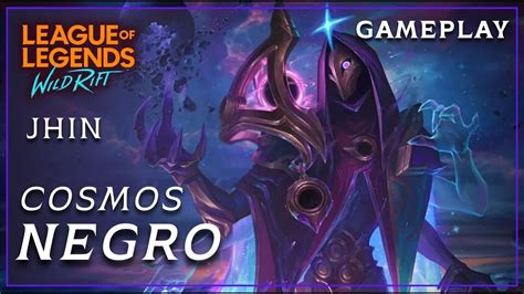 TESTANDO A SKIN LENDÁRIA DO JHIN COSMO NEGRO ADC BUILD RUNAS