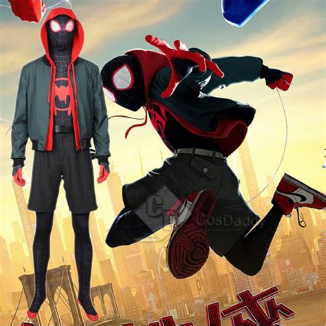 Spider Man Into The Spider Verse Miles Morales Cosplay Costume