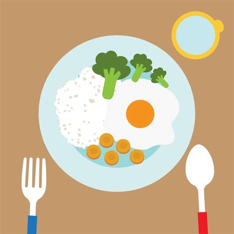 Premium Vector | Vector healthy eating plate concept