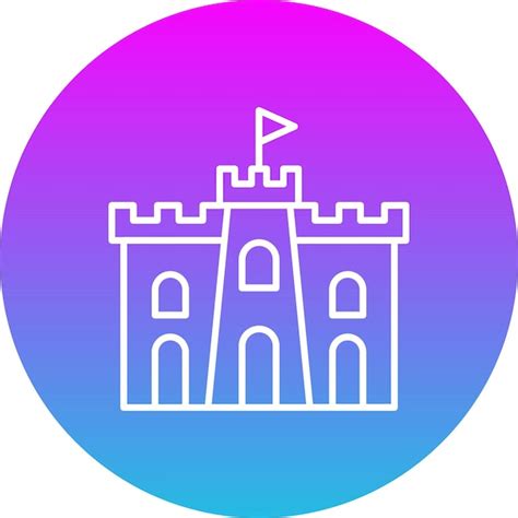 El Icono Del Castillo De Arena Vector Premium