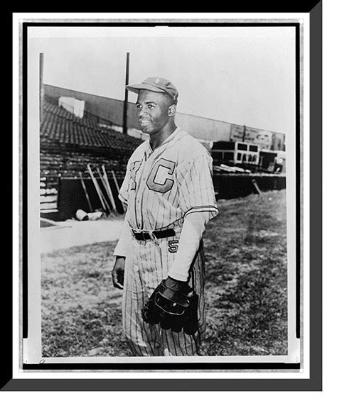 Historic Framed Print Jackie Robinson In Kansas City Monarchs Uniform