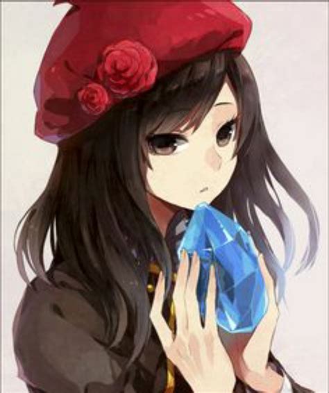 Anime Girl With Black Hair Brown Eyes