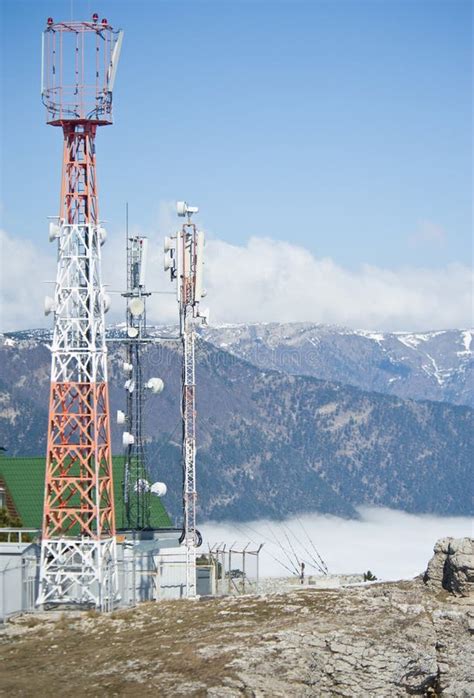 Stazione Metereologica Meteorologica Alpina Immagine Stock Immagine