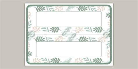 👉 New Botanical Themed Editable Desk Name Tags Labels