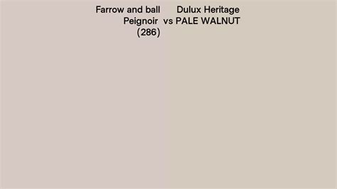 Farrow And Ball Peignoir 286 Vs Dulux Heritage Pale Walnut Side By Side Comparison