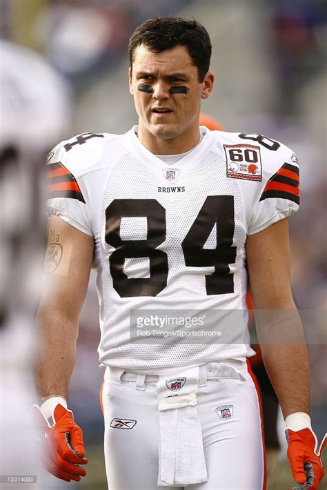 Joe Jurevicius of the Cleveland Browns looks on during the game ...