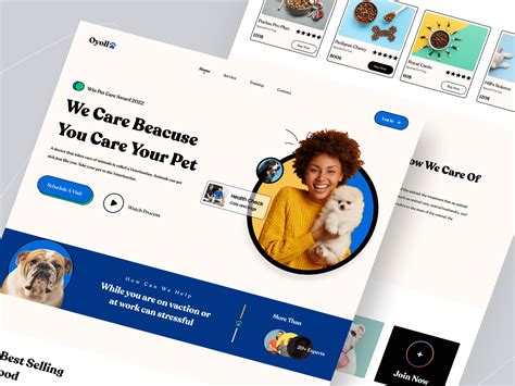 Pet Care Website Landing Page on Behance
