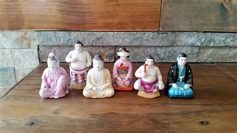 6 Vintage Japanese Ceramic Figurinessalt And Pepper Shakers Japanese