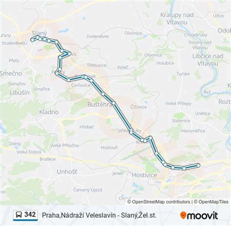 342 Route Schedules Stops And Maps Prahanádraží Veleslavín Updated