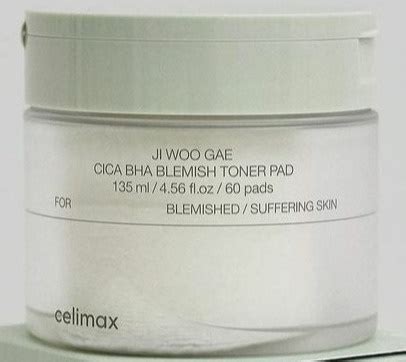 Celimax Jiwoogae Cica BHA Blemish Toner Pad ingredients (Explained)