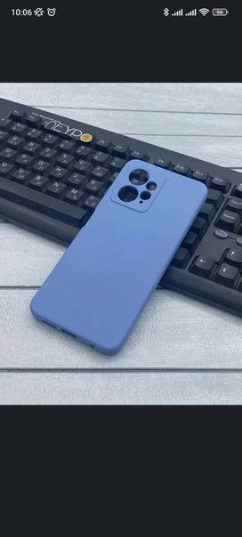 Чехол для XIAOMI Redmi Note 12 4G (6.67") голубой, с микрофиброй, софт ...