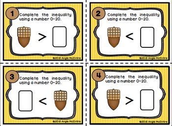 Fall Number Sense Task Cards Set Of By Speakright Tpt