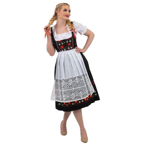 dirndl trachten haus  piece long german oktoberfest dirndl cotton