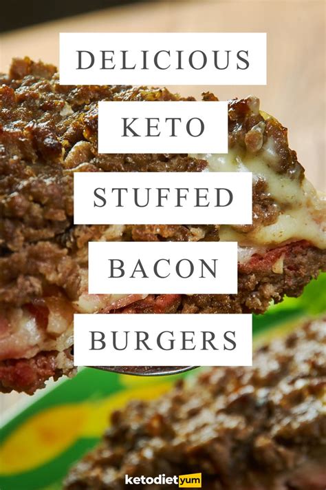 Keto Stuffed Bacon Burgers