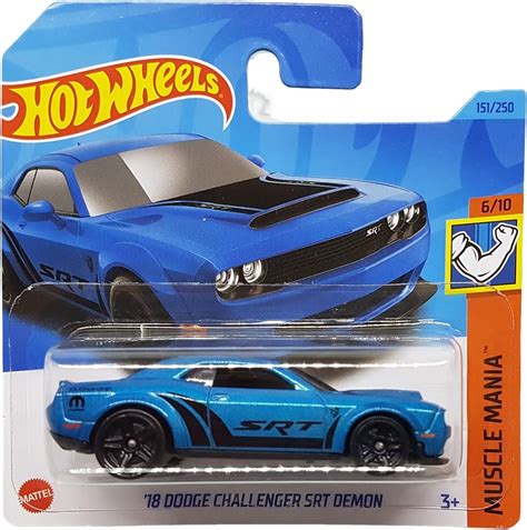 Hot Wheels Dodge Challenger SRT Demon Muscle Mania HKJ Short Card Mopar