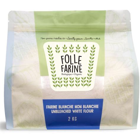 Folle Farine Farine Biologique Produite Et Moulue Sur Meule De Pierre