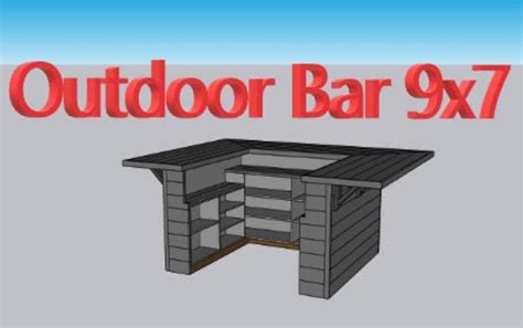 Outdoor Bar Build Plans Woodworking Plans Digital Download | Etsy