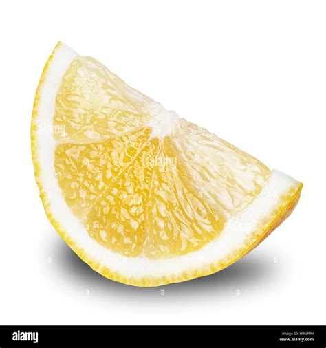 Slice of lemon fruit isolated with clipping path Stock Photo - Alamy