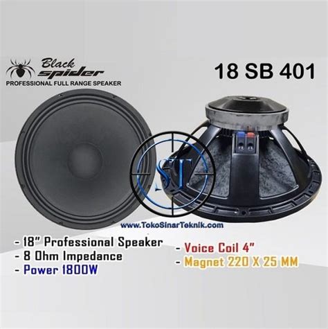 Jual Speaker Inch W Black Spider Sb Mb Original Power