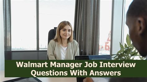 Walmart Manager Job Interview Questions And Answers Youtube