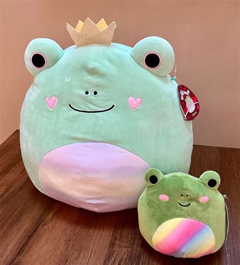 NWT Squishmallow 16 Fenra Frog With Crown Princess New Etsy