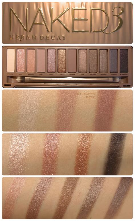 Urban Decay Naked 3 Eyeshadow Palette Review And Swatches The Happy Sloths Beauty Makeup