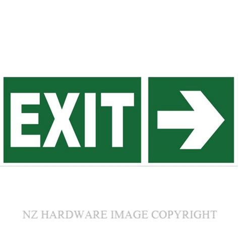 Markit Graphics B737 Exit Sign With Arrow 330x130mm White On Green