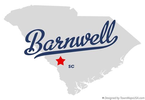 Map of Barnwell, SC, South Carolina