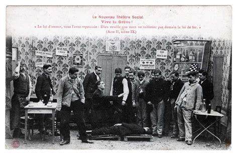 Le Nouveau Th Tre Social Vive La Gr Ve Carte Postale Ancienne Et