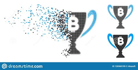 Icono De Semitono Punteado Descompuesto De La Taza Del Premio De