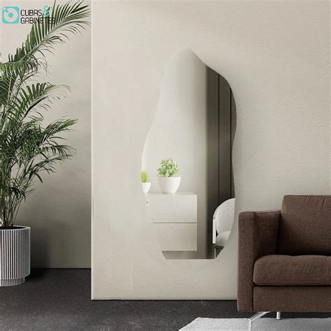 Espelho Orgânico 115cm Luxo Decorativo De Parede Quarto Sala Banheiro