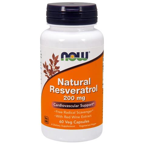 Natural Resveratrol Mg Caps Now Foods